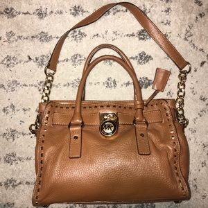 Michael Kors camel colored leather purse